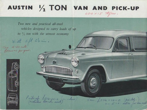 Austin half ton van - half, &