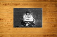 I Want Change No Coins Sticker Packs (10-100) Famous Street Art Graffiti Banksy