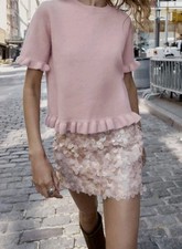 Zara Dusky Pink Sequin Mini