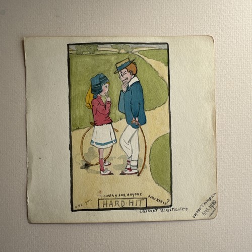 Antique cricket cartoon - cricket,