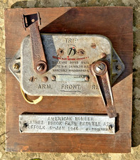 WW2 B 17 CRASH RELIC MOUNTED.STARS & STRIPES,BADWELL ASH , B/RELEASE SWITCH BOX.