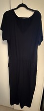 Kim & Co Black Cropped Wide Leg Jumpsuit Size 2xl. Good Condition