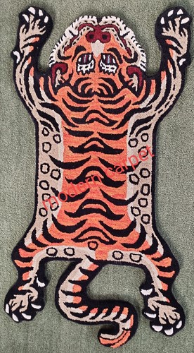 Tibetan tiger rugs handmade - tibetan,