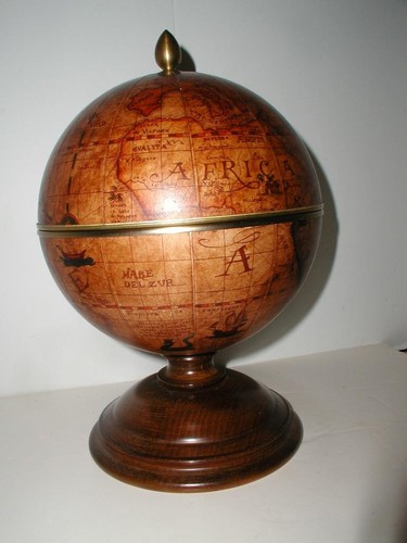 Vtg world globe table bar - globe,