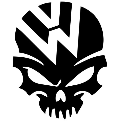 Skull automotive vinyl - vw,