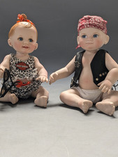 Collectors Porcelain Dolls Harley Davidson Motorcycle Authorised Franklin Mint