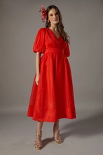 Coast Orange Midi Dress Womens
