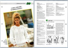 Cable & Rib Sommer Jersey #31 Women Creative Knitting Pattern
