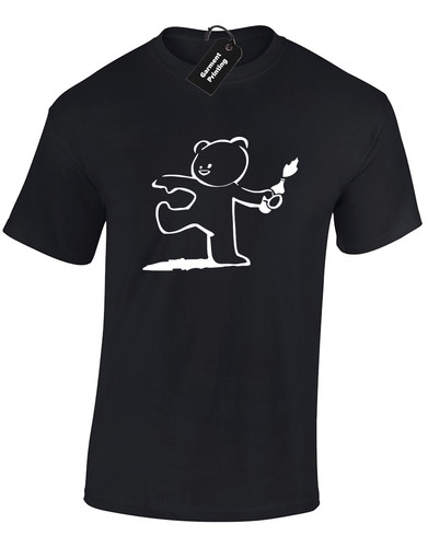 Teddybear banksy mens shirt - mens, t