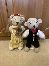 Hand Knitted Bride And Groom