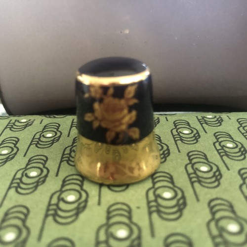 Limoges castle rose thimbles - rose,