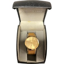 CHRISTIN LARS Gold Mesh Strap Wristwatch with Original Box 8185