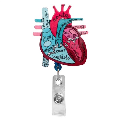 Cardiac badge holder heart - cardiac,