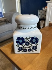 Taunton Vale Large Flower Power Storage Jar Blue Daisy Design