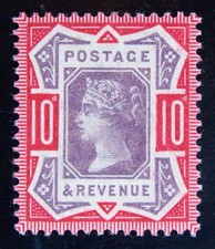 GB SG210 QV 1887 10d Dull