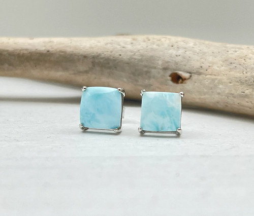 Natural larimar 10x10 925 - larimar, m