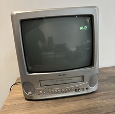 Bush BTV182TSIL 14” CRT TV VHS Combi Retro Gaming | Tested | NO REMOTE
