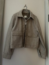 H&M ladies Size S Button Front Jacket Light Beige Marl