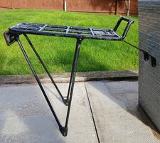 Pannier Rack Heavy Duty Metal Black 700c Mountain Touring Bike Reflector Bolts 