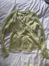 Zara ladies sheer lime green