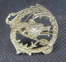 925 Silver Dragon Brooch