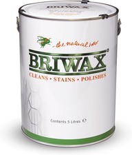 Dinked Tin . Briwax Clear Original - 5 Litres Wax Polish. Furniture Wood Protect