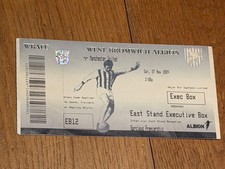TICKET 2004/05 West Brom WBA v Manchester United League  Type 1 - Executive Box