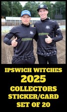 IPSWICH WITCHES--2025--SET OF 20--SPEEDWAY COLLECTOR'S CARDS/STICKERS