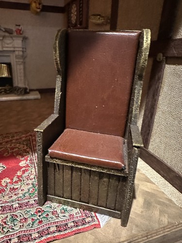 Dolls house tudor chair - dolls,