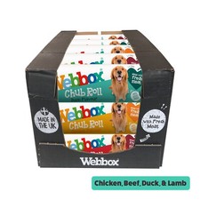 Webbox Chub Roll  Complementary Adult Wet Dog Food Assorted Flavours (15 x 720g)