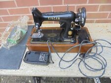 Singer Sewing Machine Vintage Electric + Case + documents & accessories 1955 99K