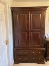 mahogany double wardrobe with