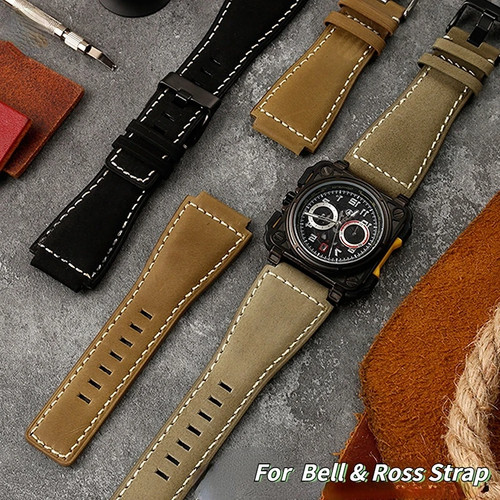 Genuine leather watch strap - leather,