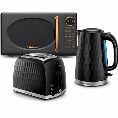 Mixed brand black kitchen - mixed,