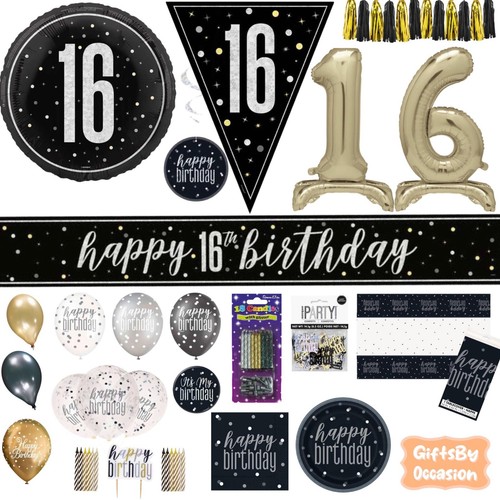 Black 16th birthday - black,