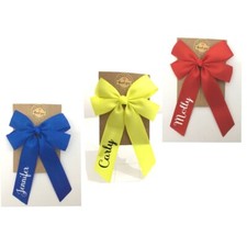 Personalised Girls Hair Bow Clip/Bobble School Uniform Hair Accessories