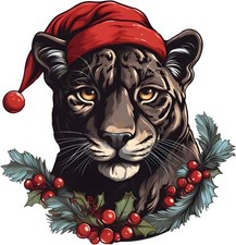 Black Christmas Panther Wall