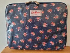 Cath Kidston Tablet Sleeve  Case Navy Blue Rose Floral  Oil Cloth 36cm x 26cm