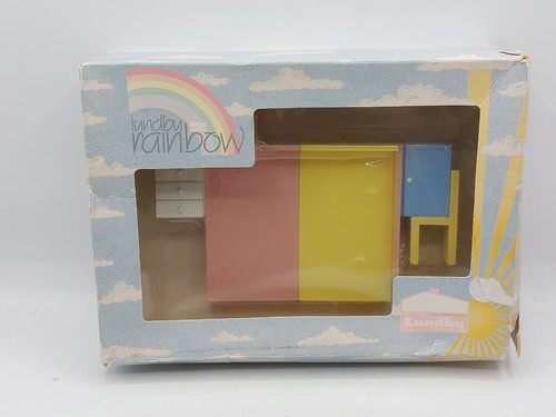 Vintage lundby rainbow bedroom - rainbow,