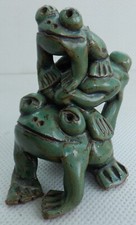 Vintage Ceramic Frogs Ornament
