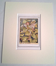 Vintage Jack by the Hedge Flower Fairies Print & Mount Cicely Mary Barker c1930s