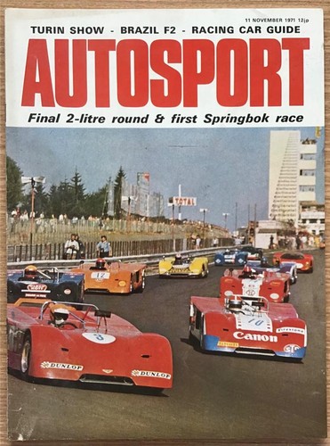 Autosport magazine nov 1971 - magazine,