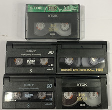 5 x 8mm Video Tape Cassette 60/90 Min Sony TDK Maxell for Camcorders Job Lot