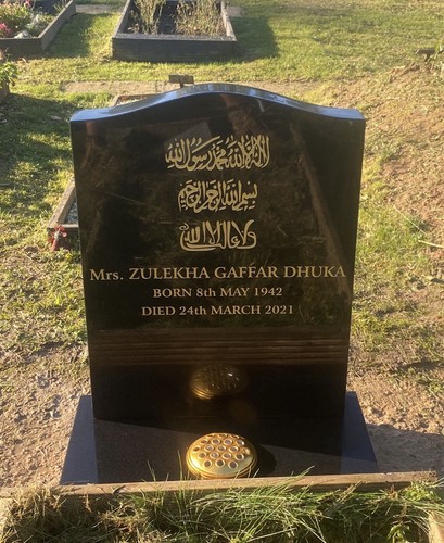 Black granite memorial - black,