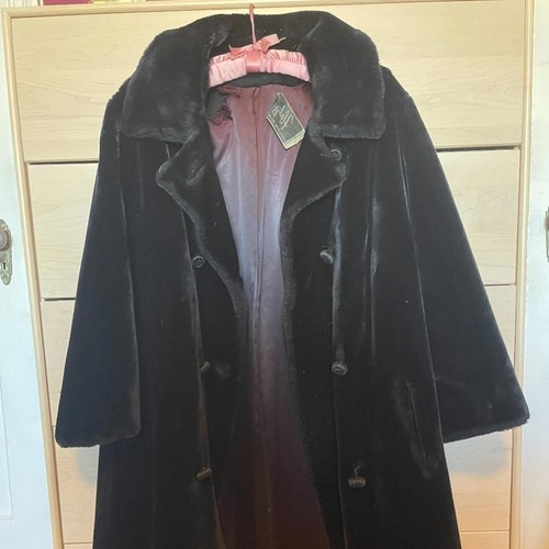 Vintage faux fur black - vintage,