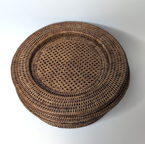 Rattan wicker plate - rattan, chargers