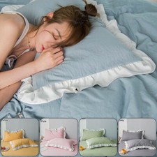 2X Frilled Pillow Cases Soft
