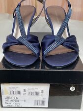 Roland Cartier navy strap sandal with jewels size 6 (26/02)