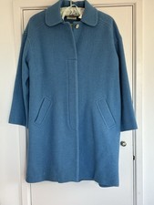 Toast Beautiful Classic Wool Coat Size 14 Sky Blue