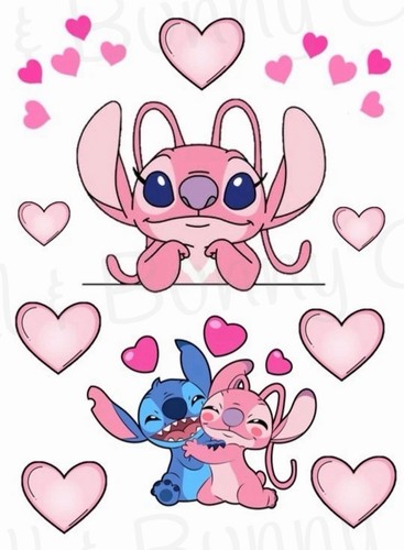 Stitch and angel edible - stitch,